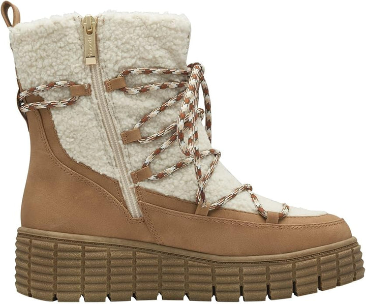 LACE UP FLUFFY BOOTS