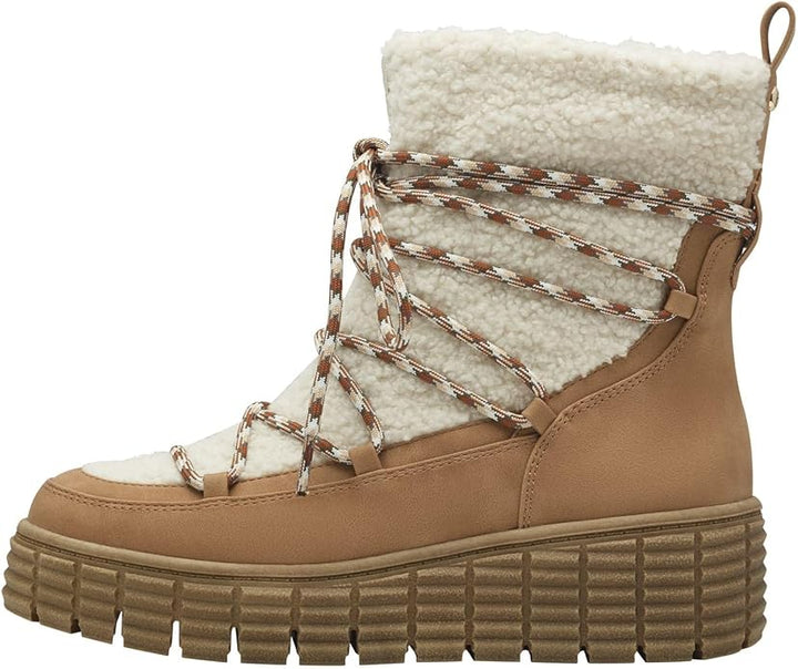 LACE UP FLUFFY BOOTS