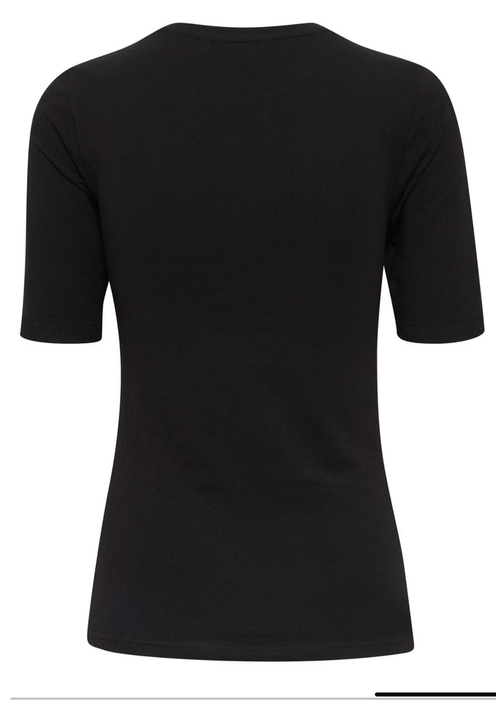PAMILA HALF SL T-SHIRT BLACK