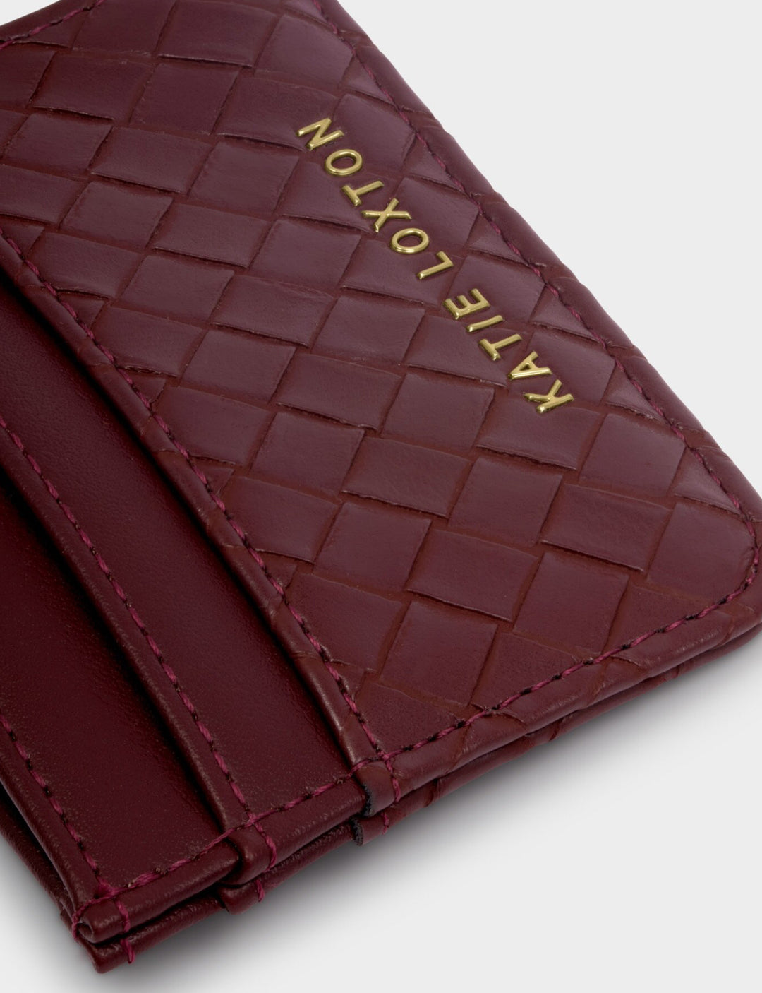 NOVA WOVEN TEXTURE CARDHOLDER CHERRY