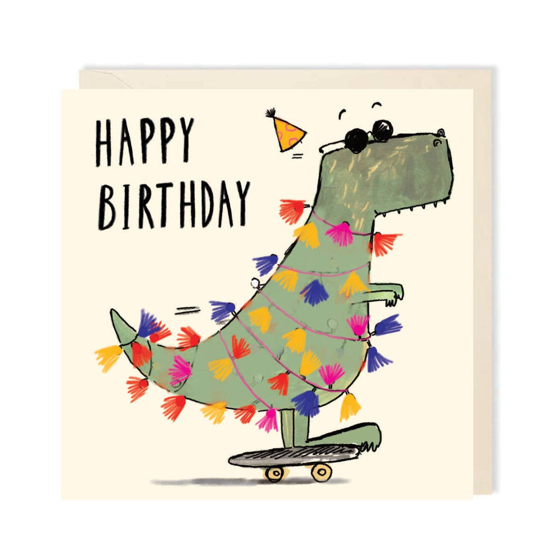 Birthday Dinosaur Card | Cute Dinosaur Funny Greeting Card