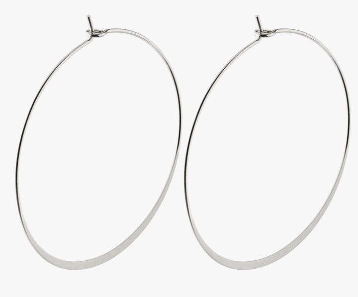 TILLY LARGE HOOP EARRINGS SILVER PLATED