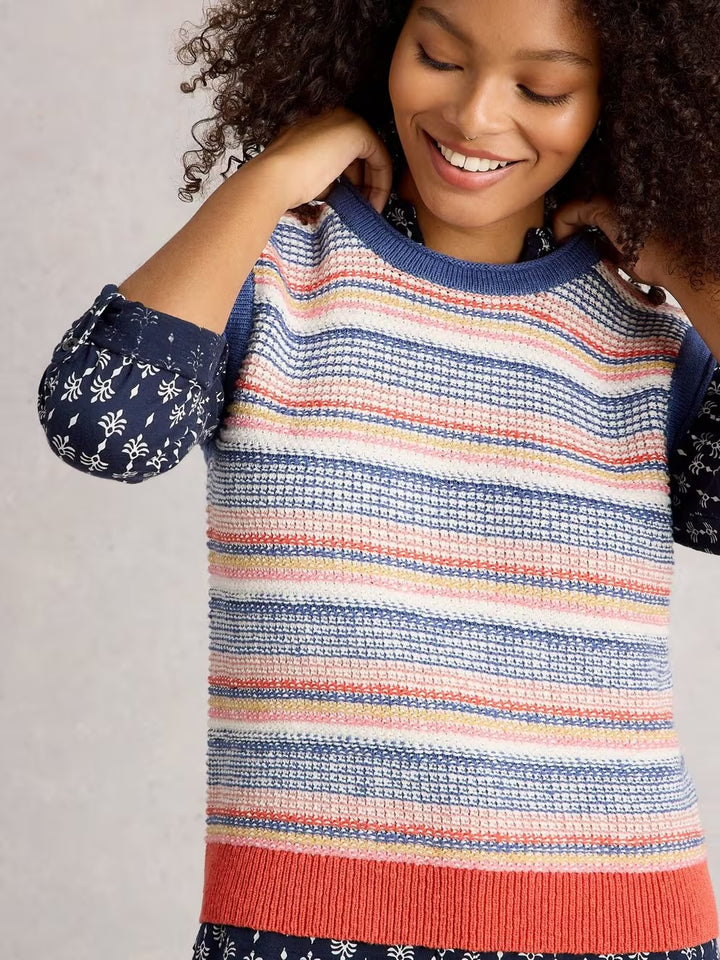 TARA TEXTURE TANK BLUE MLT