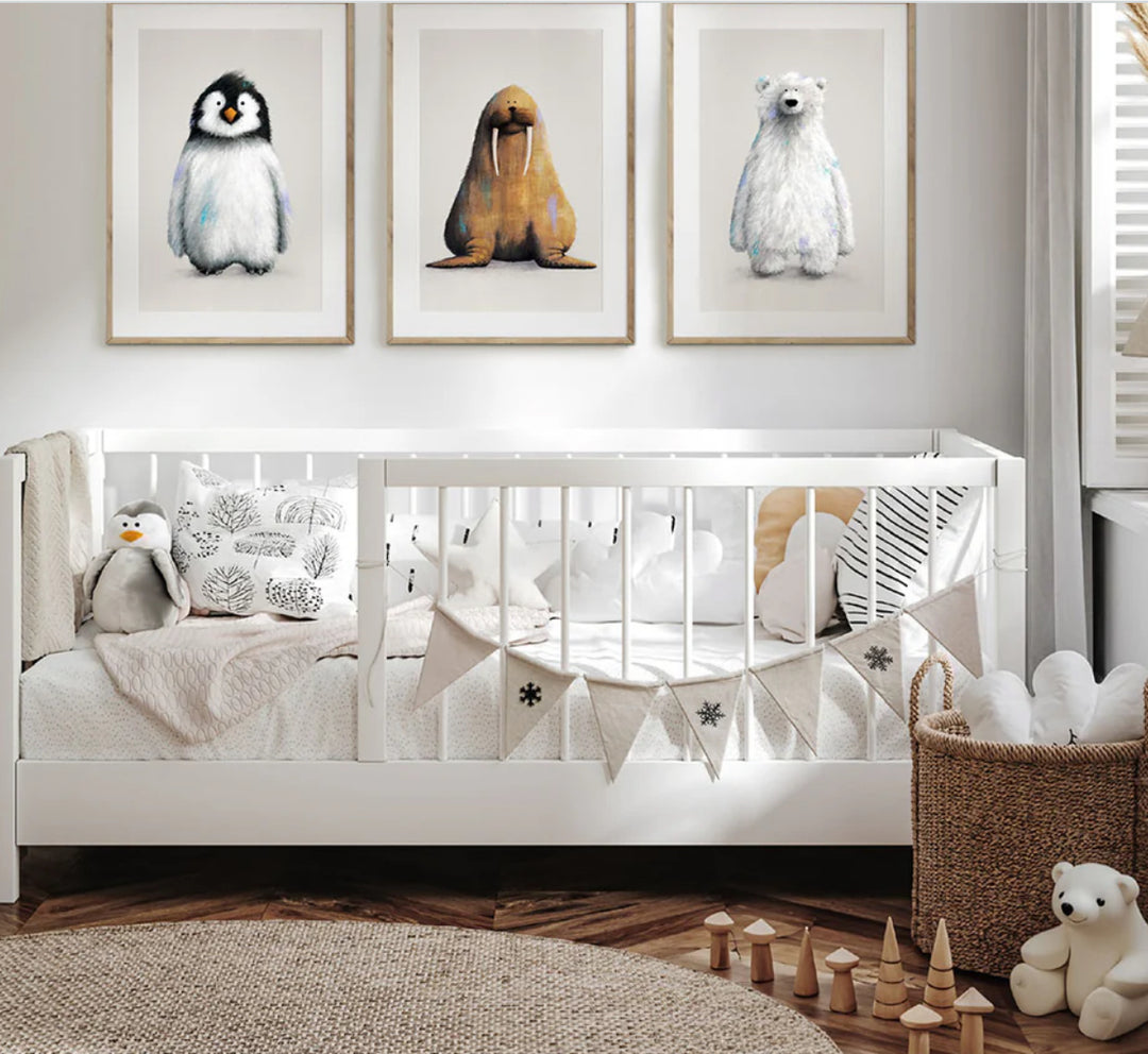 A4 POLAR NURSERY PRINTS SET OF 3 PRINTS