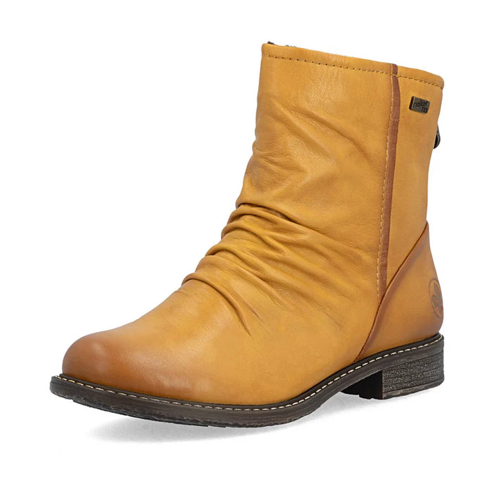Rieker Women's Yellow Leather Ankle Boots 74859-68