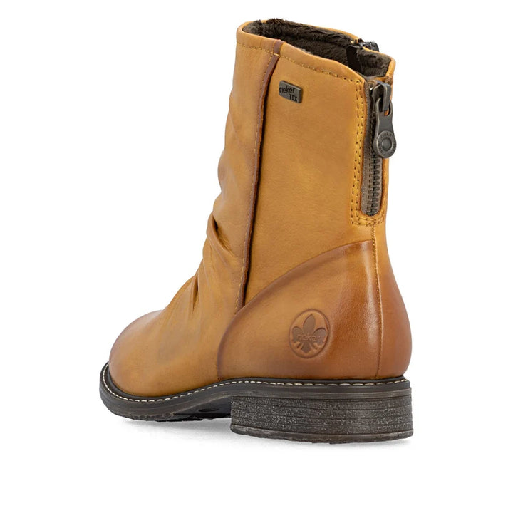 Rieker Women's Yellow Leather Ankle Boots 74859-68