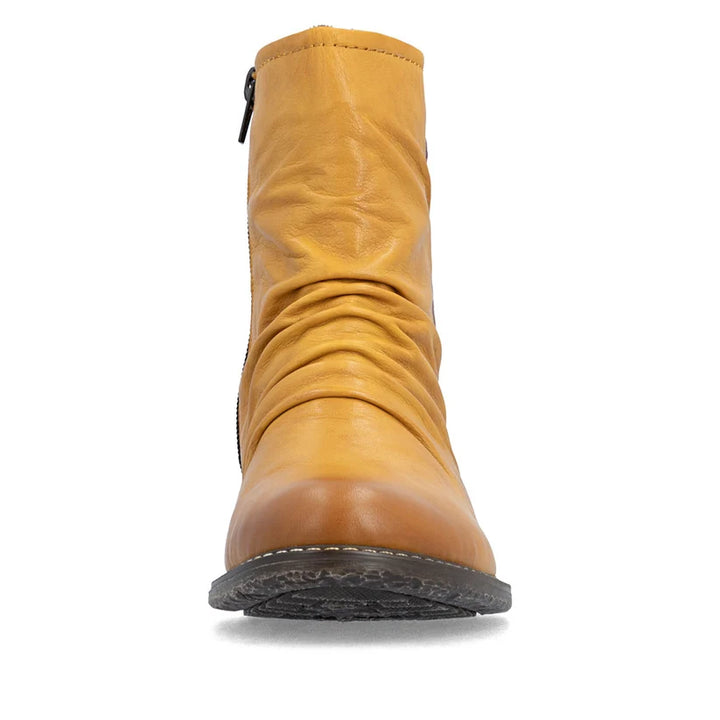 Rieker Women's Yellow Leather Ankle Boots 74859-68