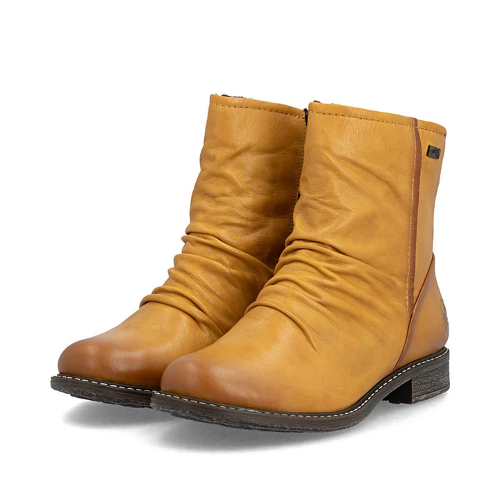 Rieker Women's Yellow Leather Ankle Boots 74859-68