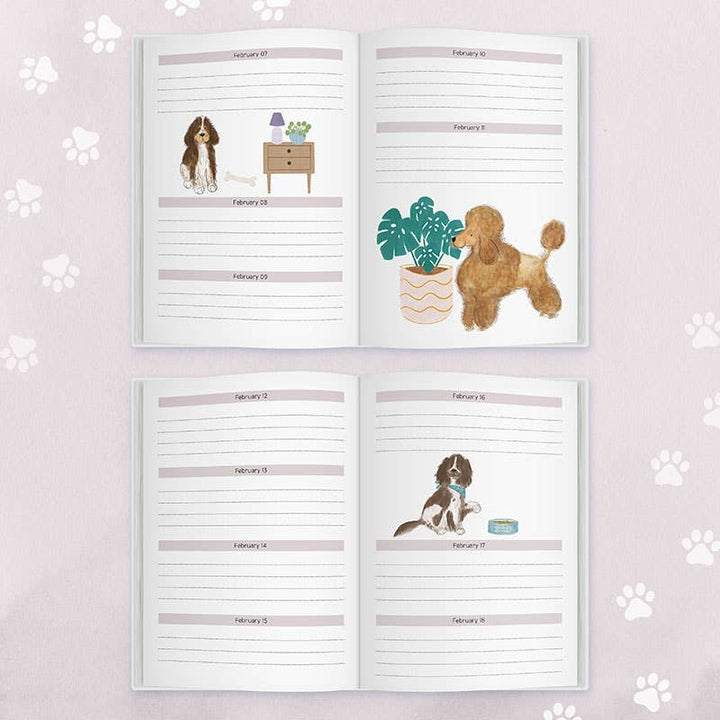 Daily Planner 2026 | Dog Themed Undated Diary | Notebook |