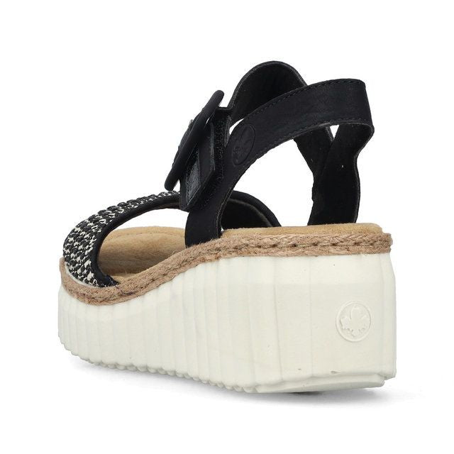 69176-00 LADIES' SANDALS BLACK SEITL. ANFLECHTER