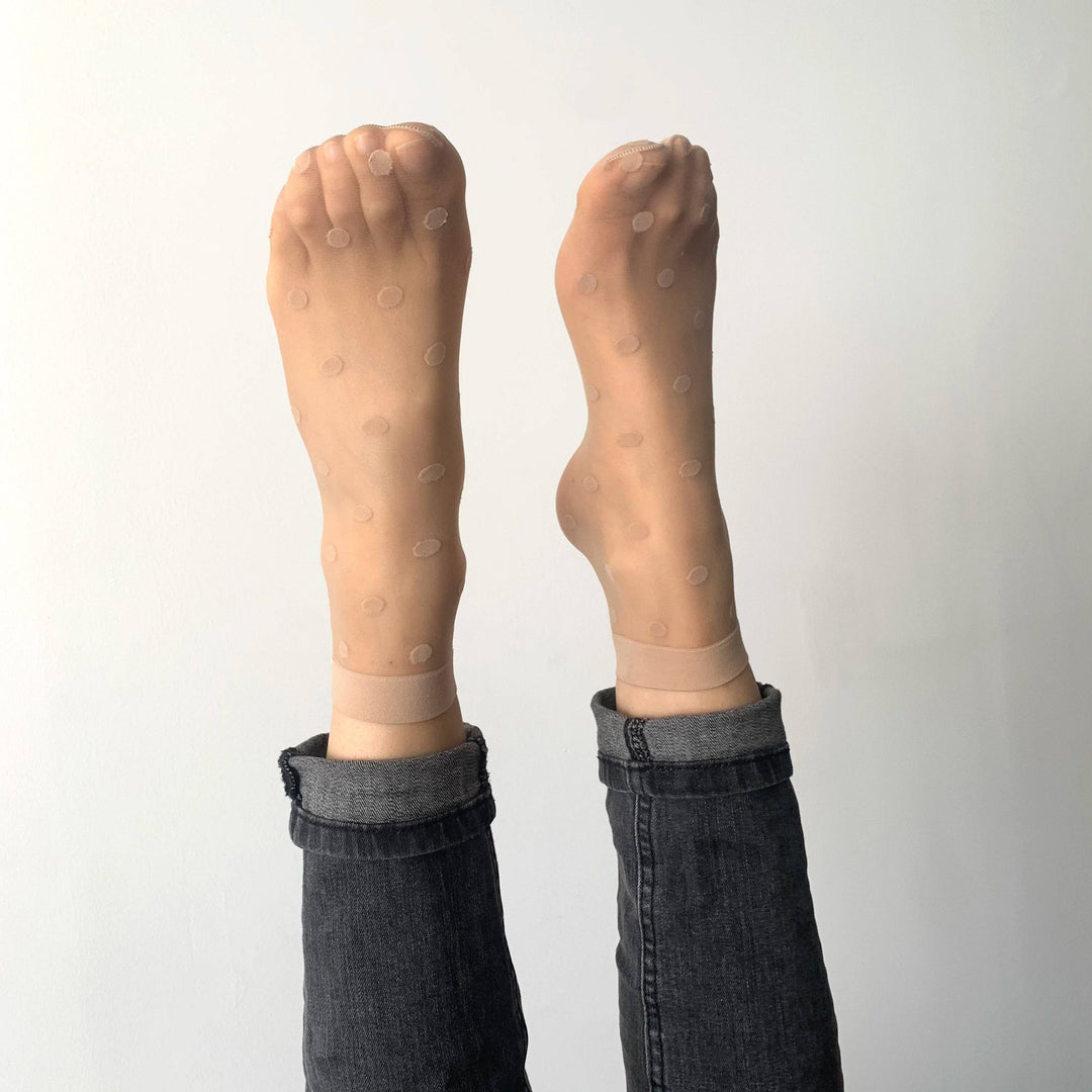 Florence - Pack of 2 - mid-low socks in flesh and black