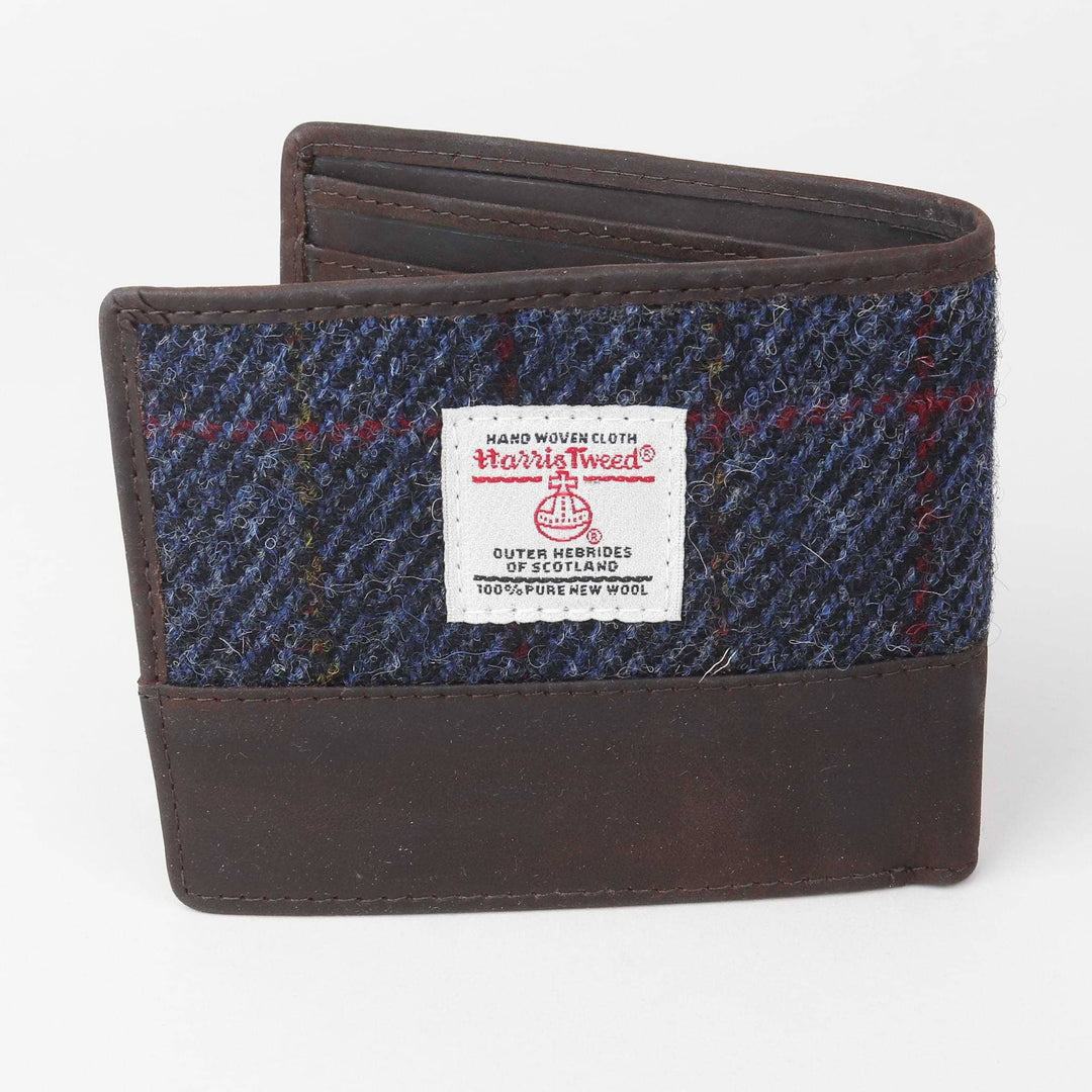 Blue Harris Tweed Wallet