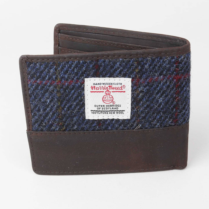 Blue Harris Tweed Wallet