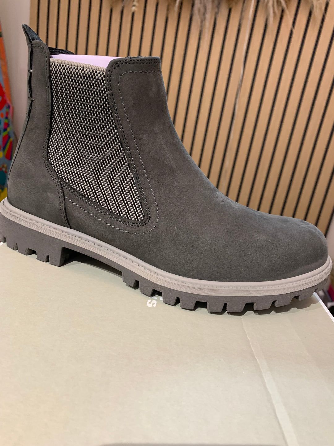 DARK GREY SUEDE CHELSEA BOOT