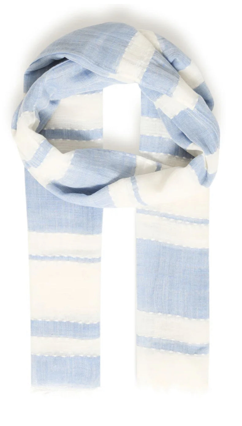 VIOBBY SCARF DELLA ROBBIA BLUE STRIPE