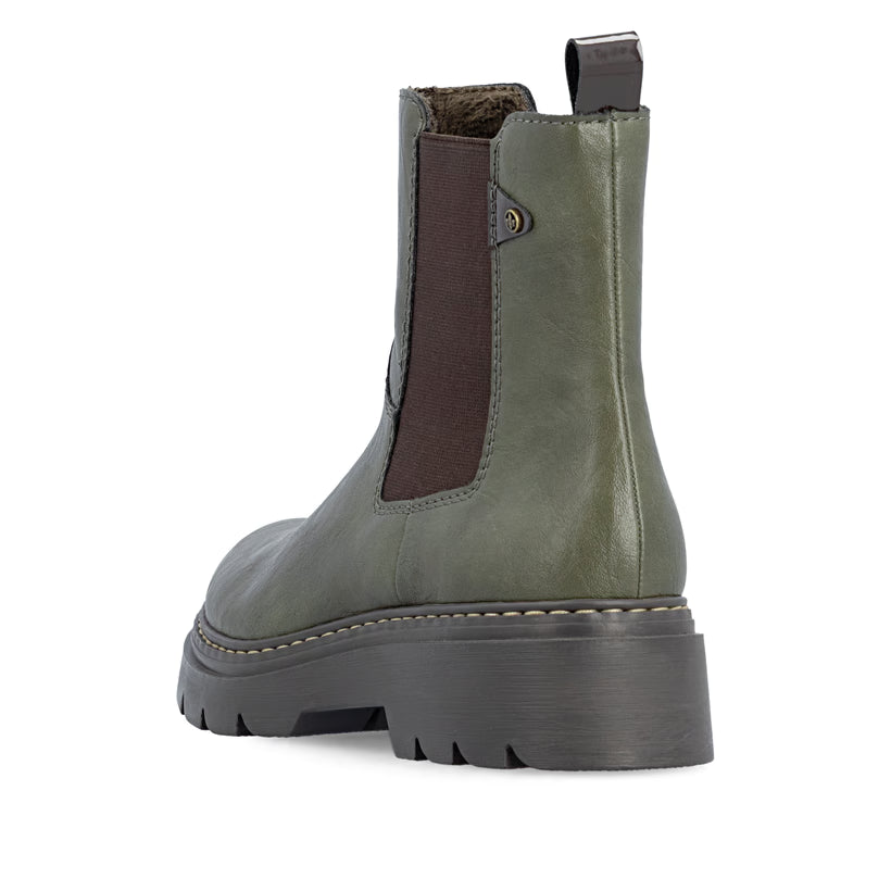 Rieker Women's Green Chelsea Boots 76750-54
