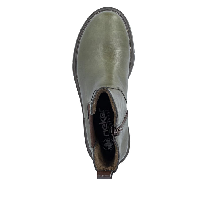 Rieker Women's Green Chelsea Boots 76750-54