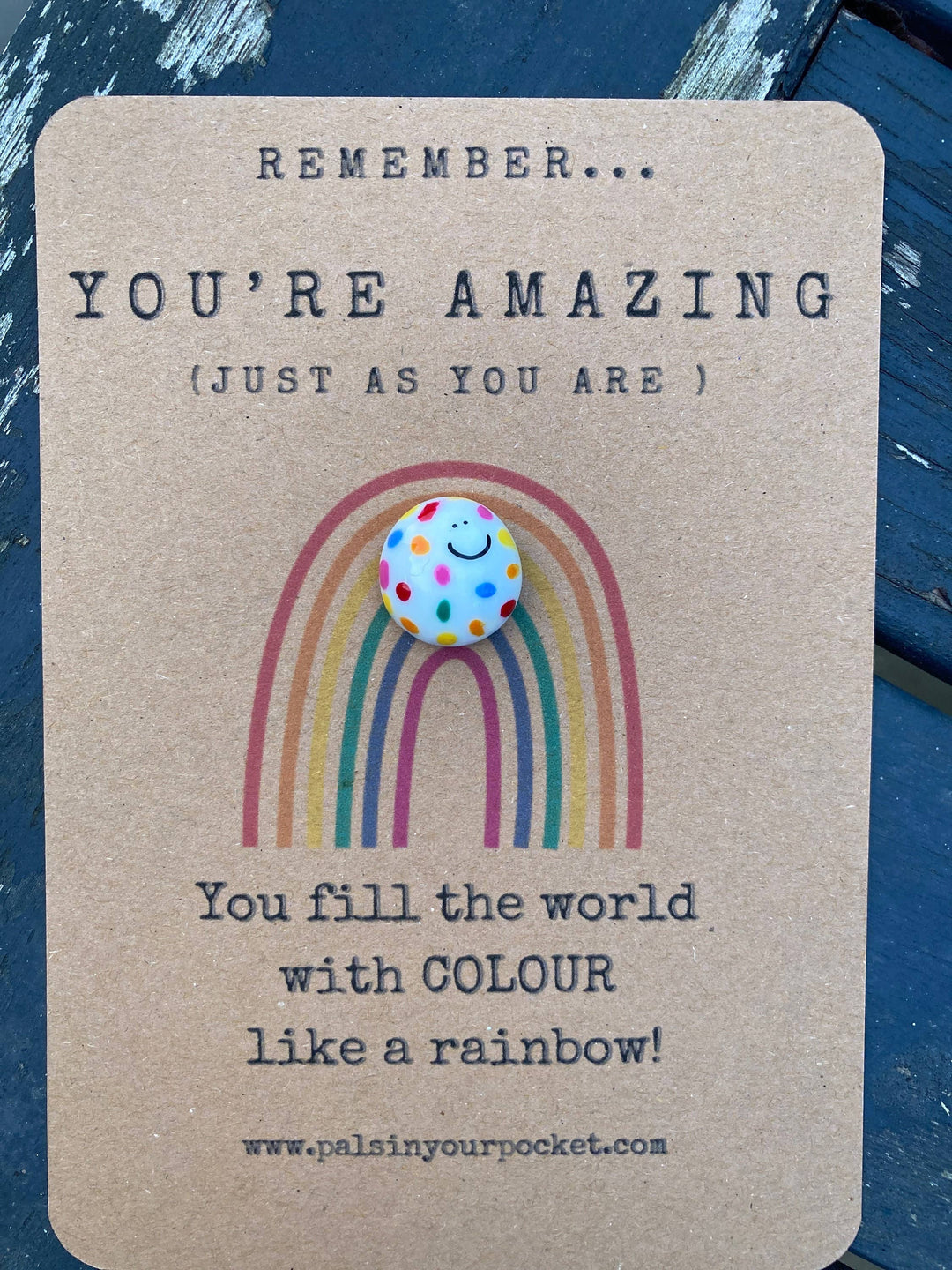 Rainbow Kindness Comfort Rock For Stress And Anxiety