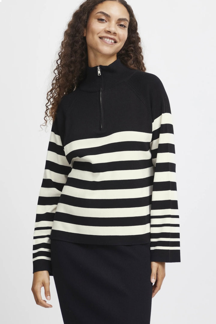 MMORLA HALFZIP JUMPER BLACK MIX