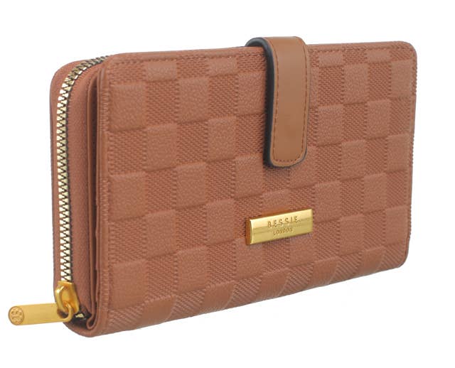 CHECKERBOARD WALLET: KHAKI