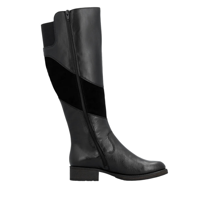 Rieker Women's Black Leather Tall Boots Z9566-00