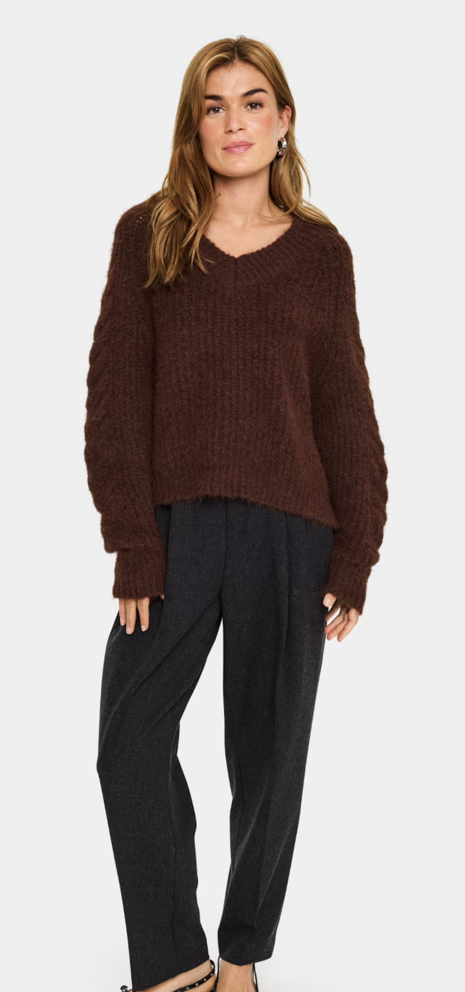 MANDA SZ PULLOVER FONDUE FUDGE MELANGE