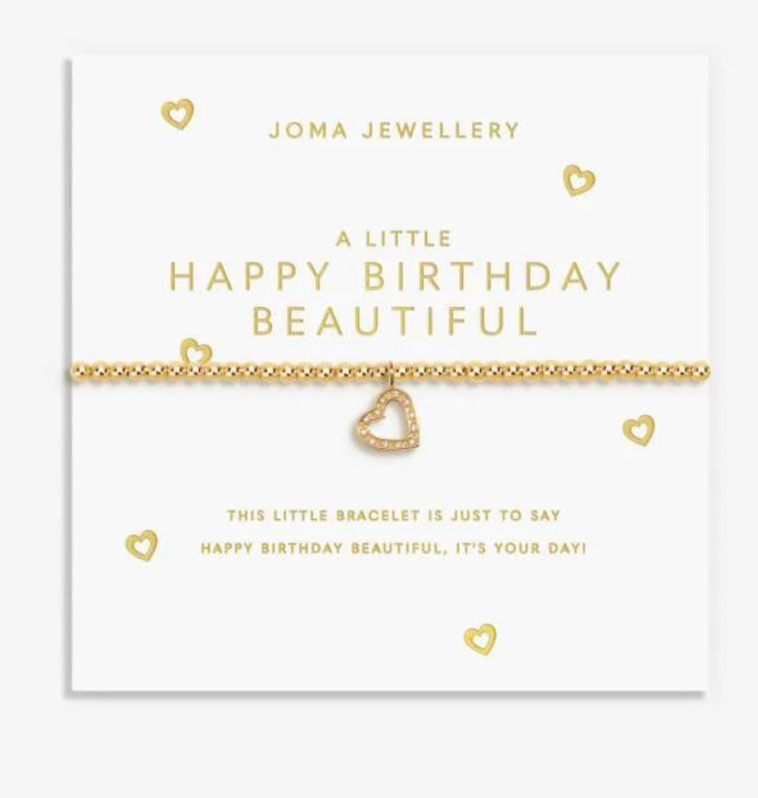 A LITTLE HAPPY BIRTHDAY BEAUTIFUL GOLD BRACELET