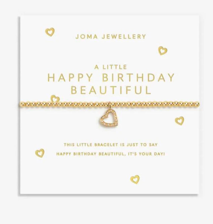 A LITTLE HAPPY BIRTHDAY BEAUTIFUL GOLD BRACELET