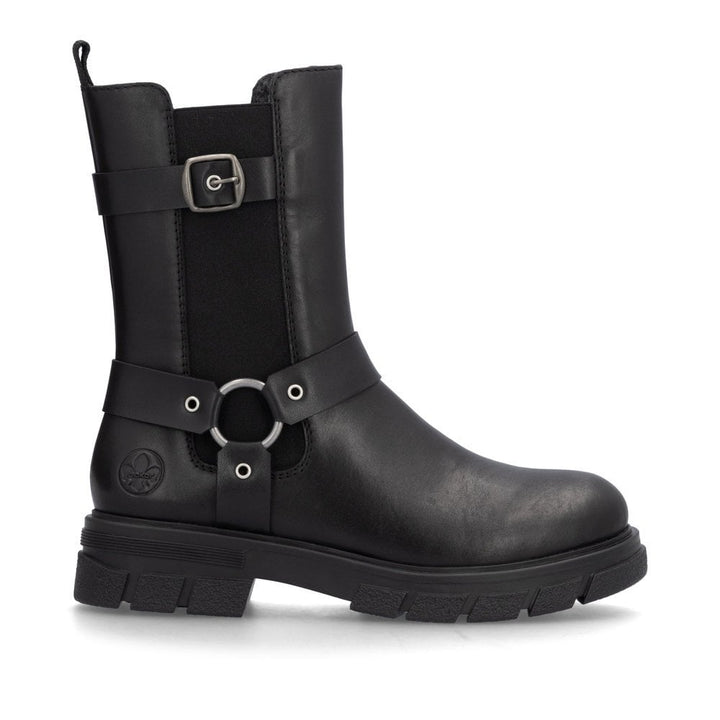 Z9177-00 LADIES BLACK MID HEIGHT BOOTS