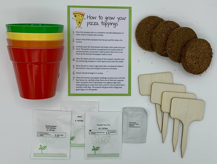 Grow Your Own Pizza Toppings Growing Kit Gift Bag