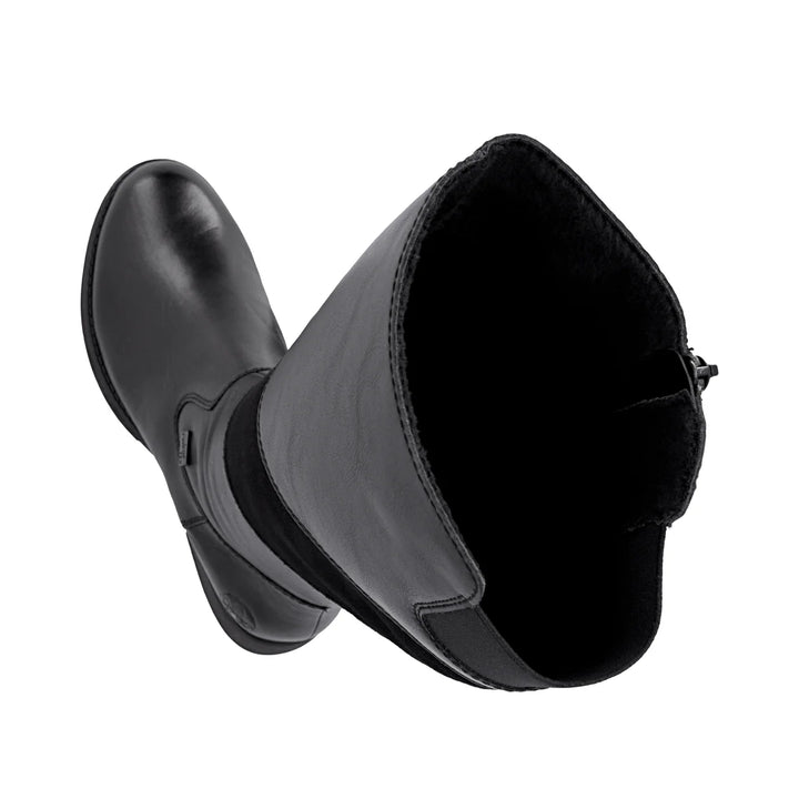 Rieker Women's Black Leather Tall Boots Z9566-00