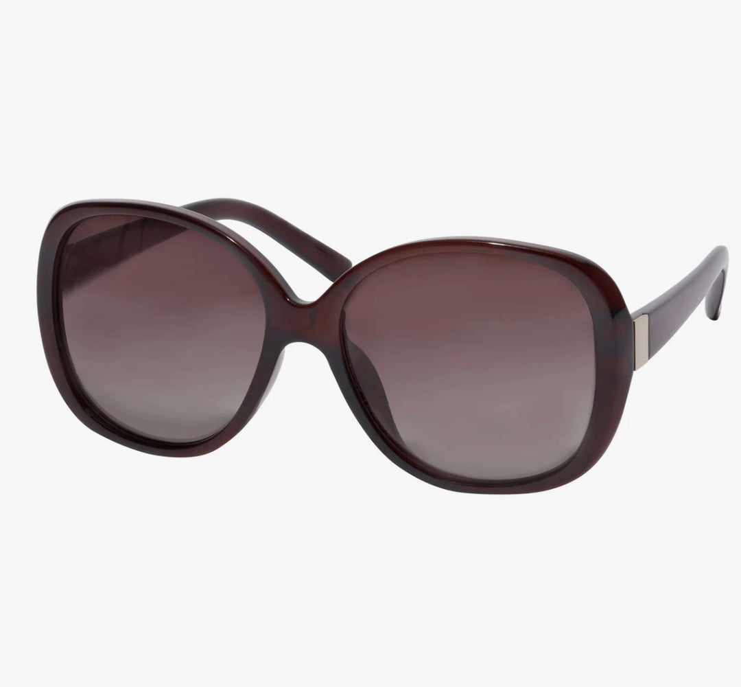 PARKER OVERSIZED RETRO SUNGLASSES BROWN