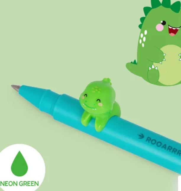 DINO GEL PEN-NEON GREEN