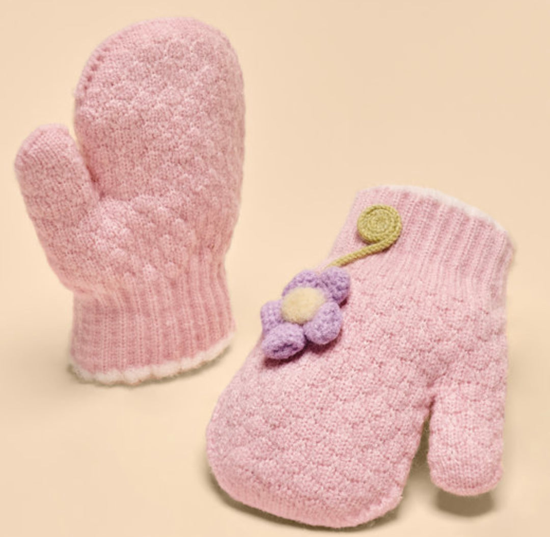 POWDER PALS KIDS MITTENS PERFECT PANSY PINK