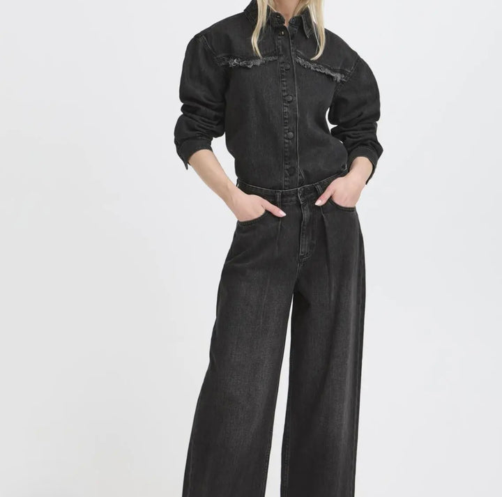 KANOA WIDE JEANS BLACK DENIM