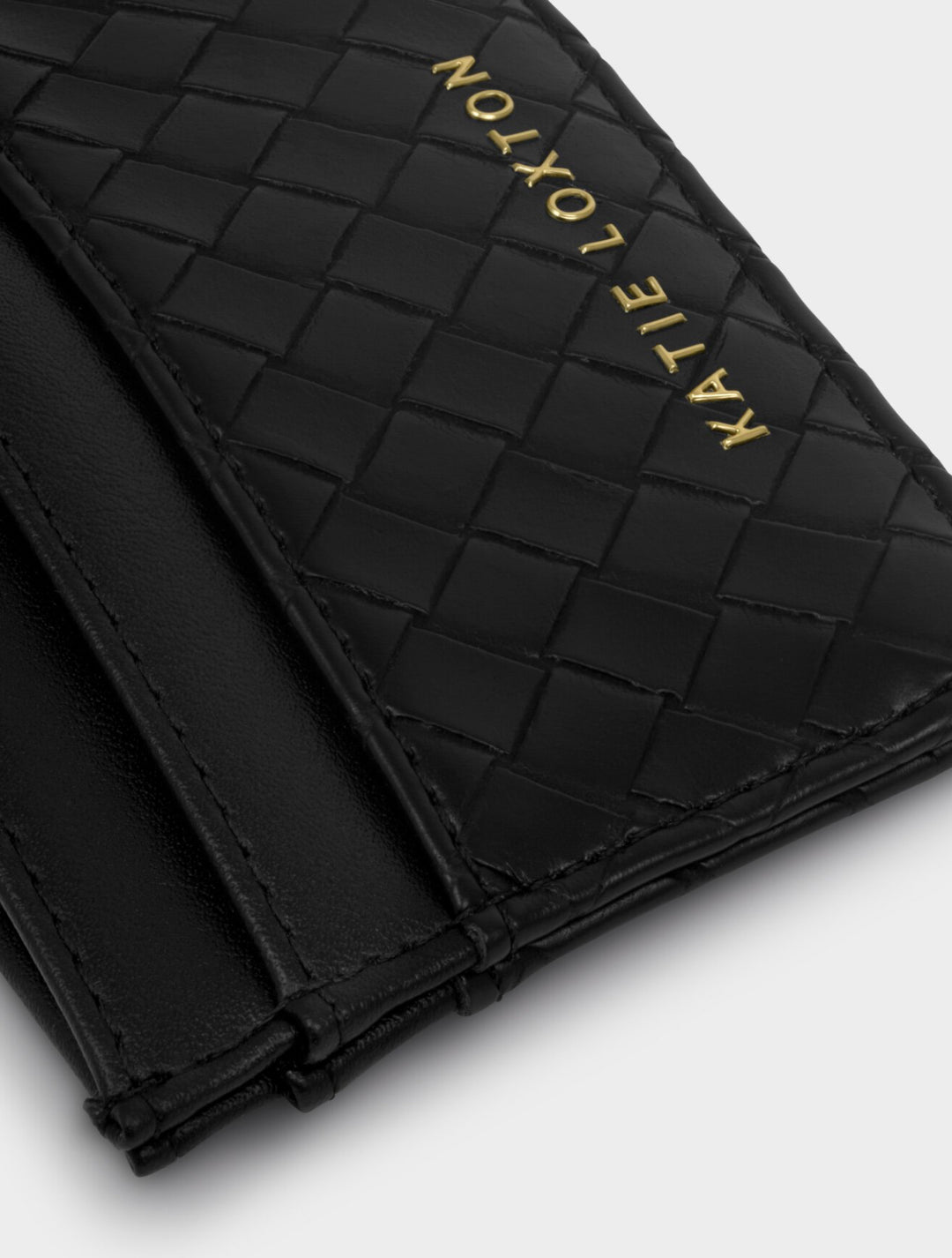NOVA WOVEN TEXTURE CARDHOLDER | BLACK