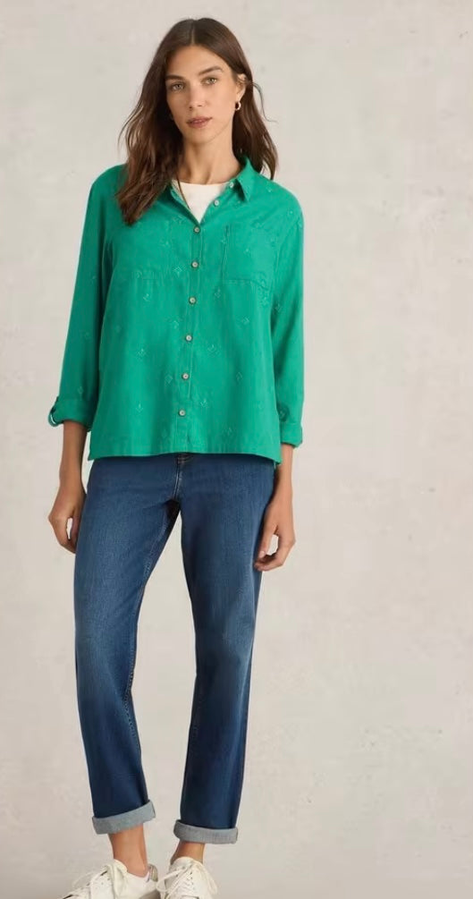 SOPHIE COTTON ORGANIC SHIRT BRIGHT GREEN