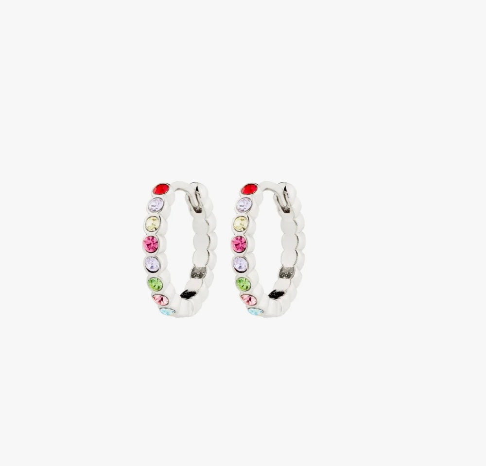 KLEOPRATRA HOOP EARRINGS SILVER PLATED