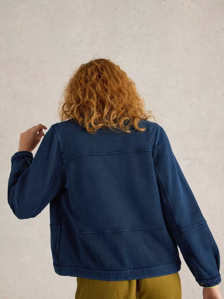 CAMILLE JERSEY JACKET MID DENIM