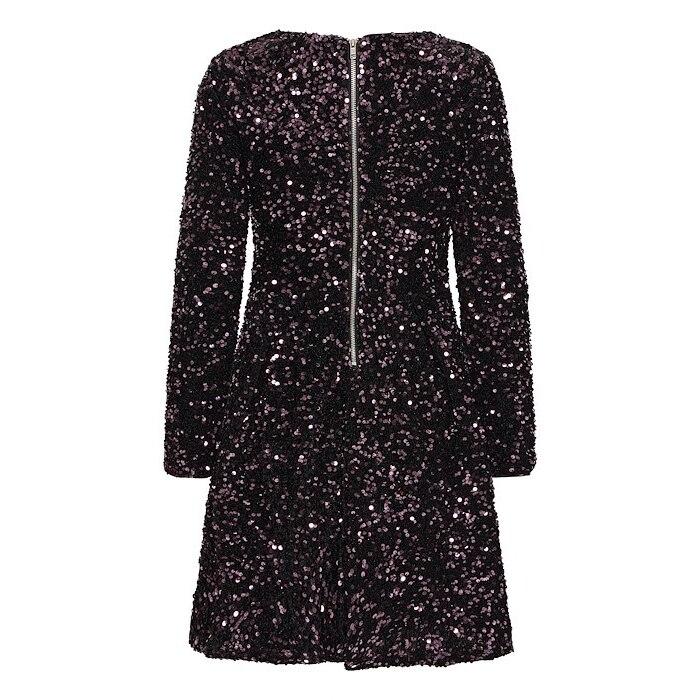 PAILLET BOW DRESS FUDGE SEQUIN MIX