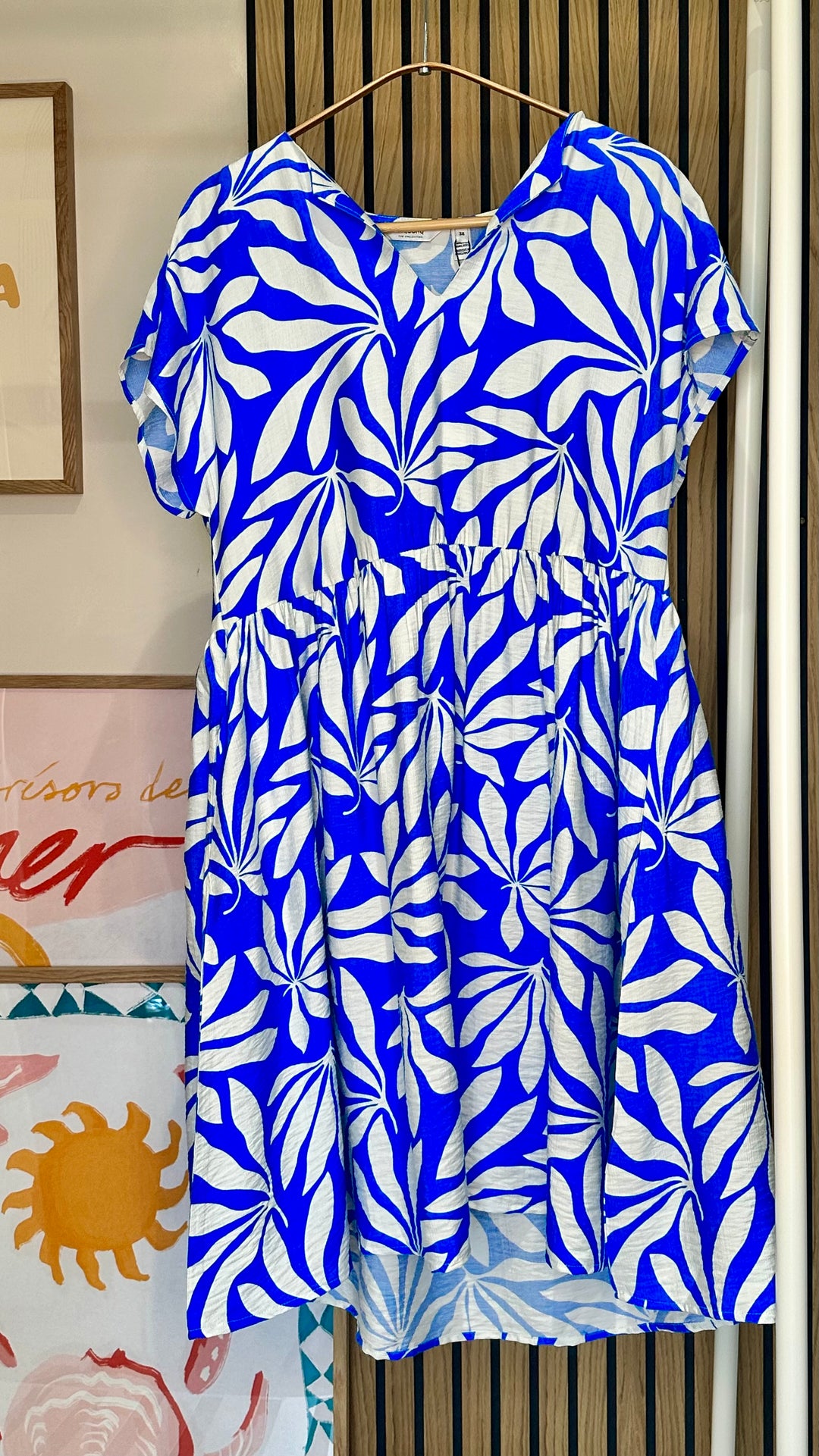 PALACE BLUE PALM ISELA DRESS