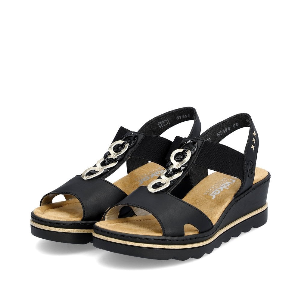 67498-00 LADIES' SANDALS BLACK SEITL. ANFLECHTER