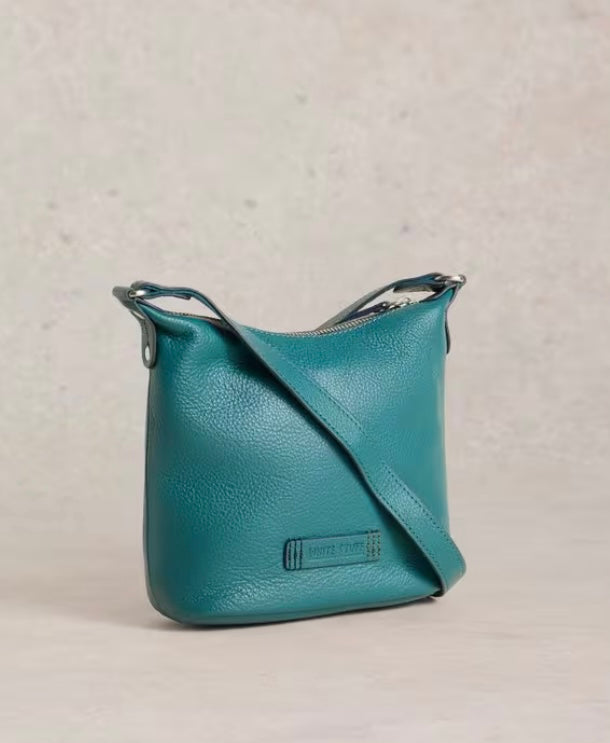 MINI FERN LEATHER CROSS BODY MID TEAL