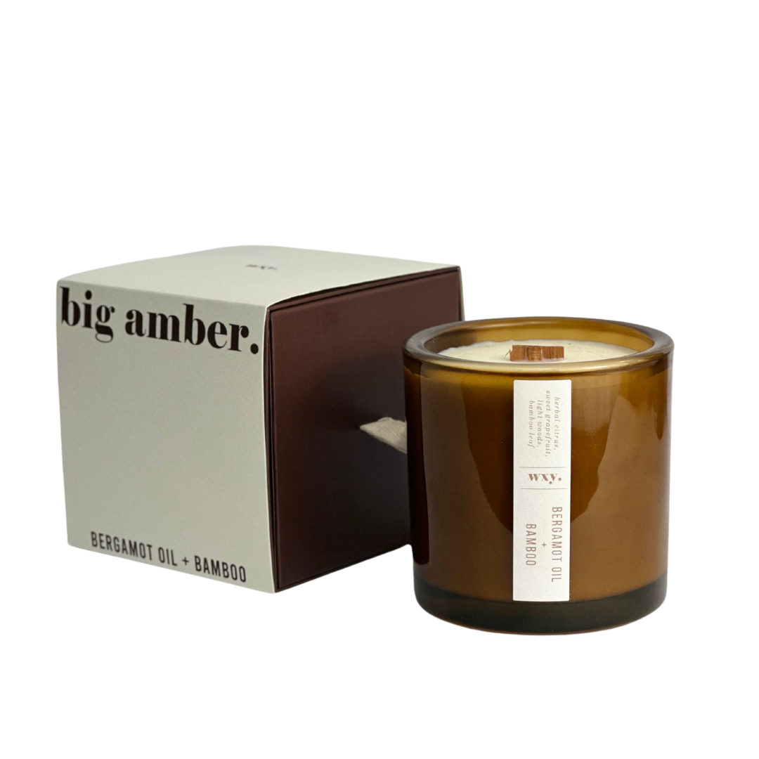 Big Amber Candle: Hinoki and Vetiver