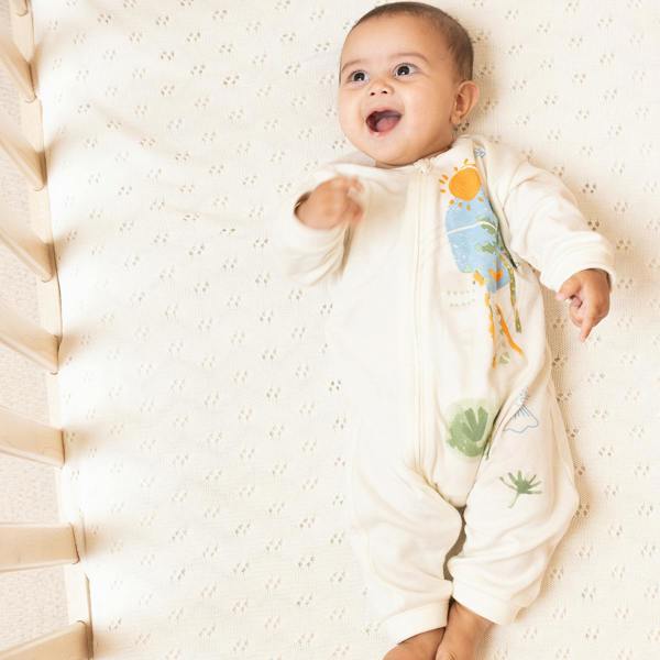 Baby boy dinosaur knit romper