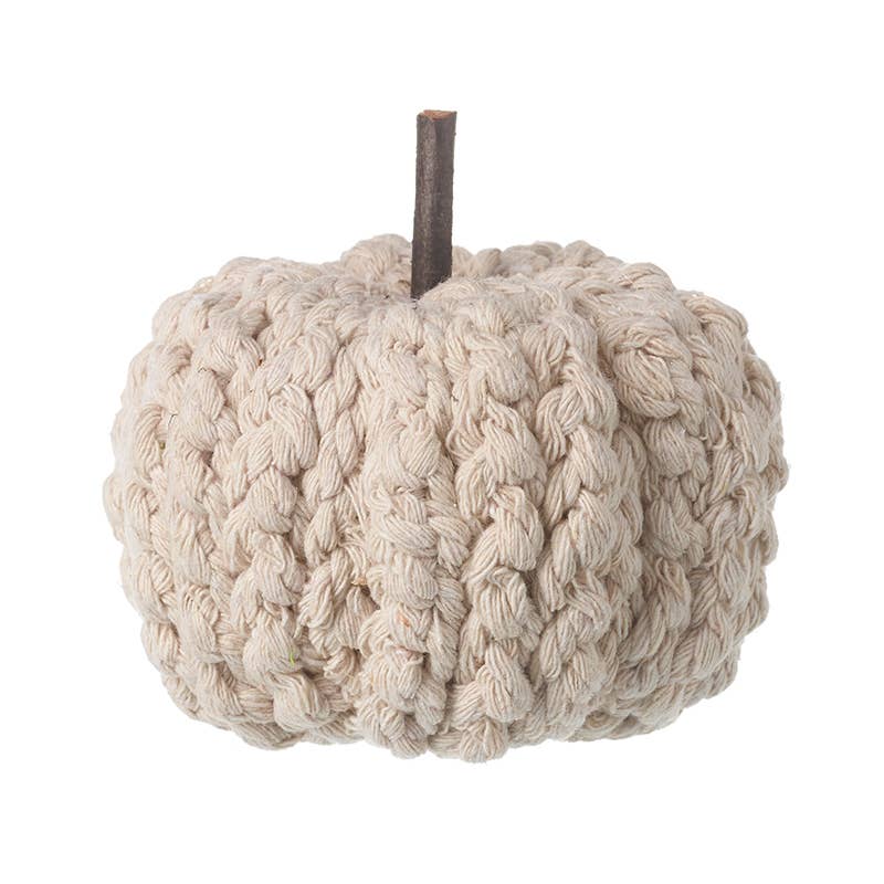 CREAM KNITTED PUMPKIN