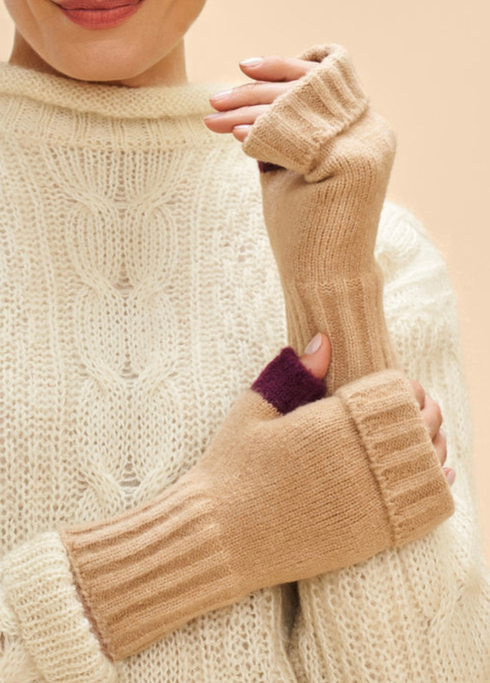 CASSIA WRIST WARMERS CREAM