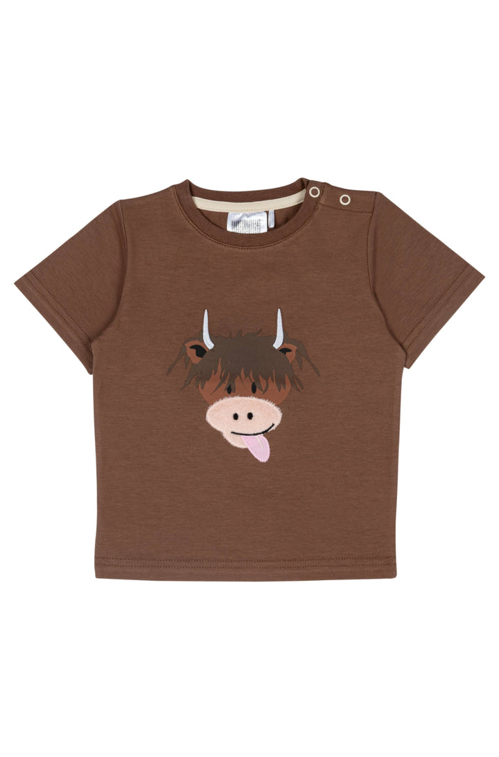 Neutral Highland Cow Summer Collection: 1-2 Years / Tee