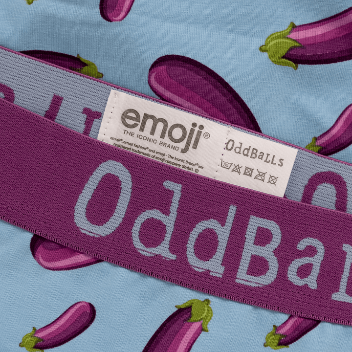 Aubergine - emoji®- Mens Cotton Boxer Shorts: Medium