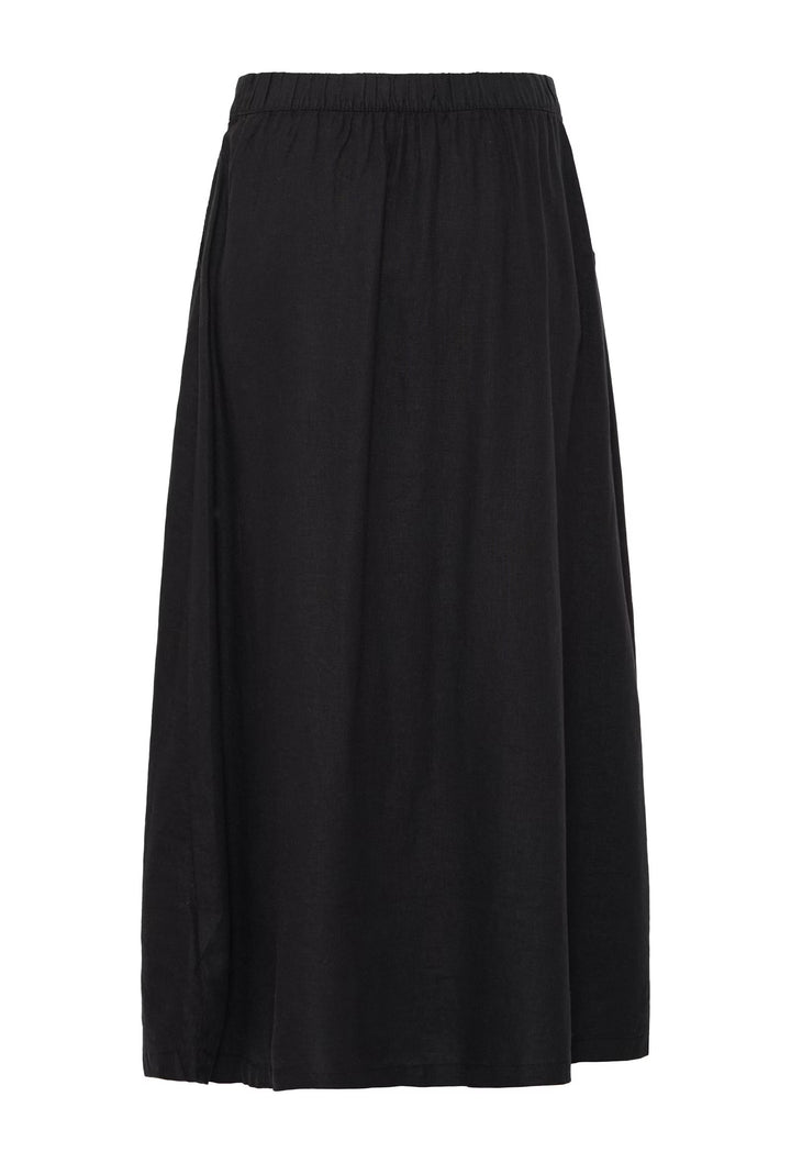BLACK FALAKKA BUTTON SKIRT